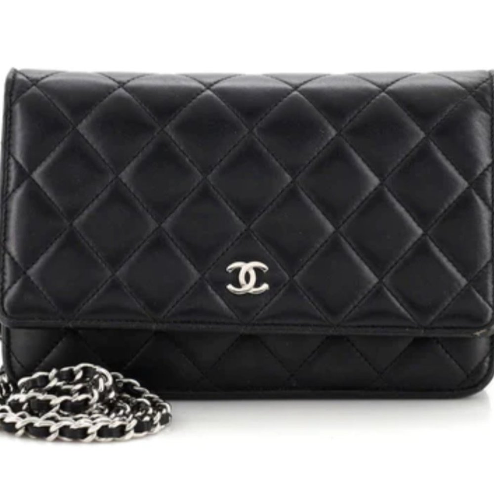 chanel wallet on chain quilted lambskin